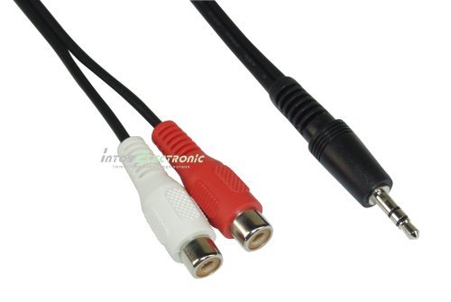 InLine 2 x RCA hona - 3,5 mm hane -kabel, 2 m