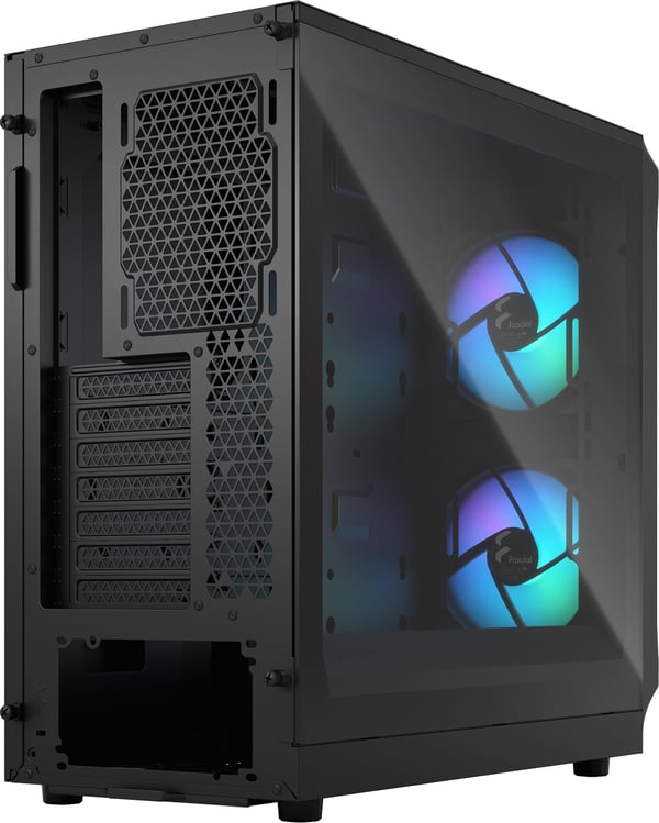 Fractal Design Focus 2 RGB Svart TG Klar Tint ATX-chassi med fönster, svart