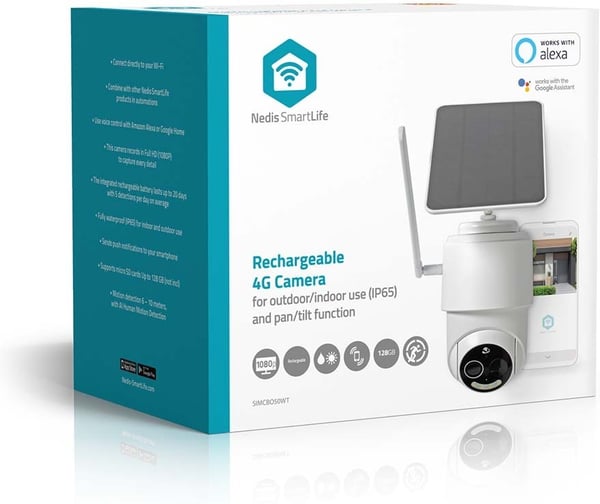 Nedis SmartLife SIMCBO50WT övervakningskamera, för utomhusbruk