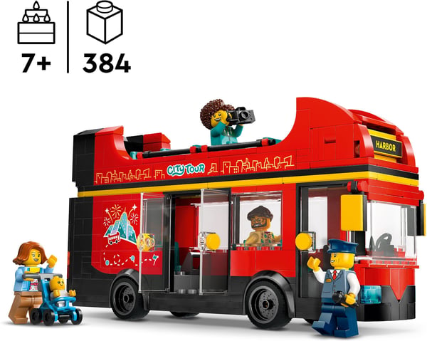 LEGO City Röd dubbeldäckare för sightseeing Leksak 60407