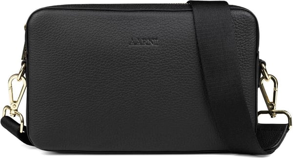 Aarni Large Crossbody Bag -axelväska, svart/guld