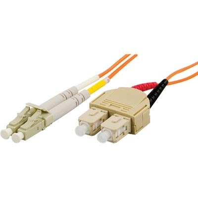 DELTACO LC-SC duplex, multimode 1,0m lyslederkabel