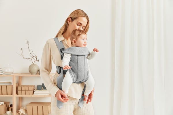 BabyBjörn Mini 3D Jersey bärsele, Ljusgrå