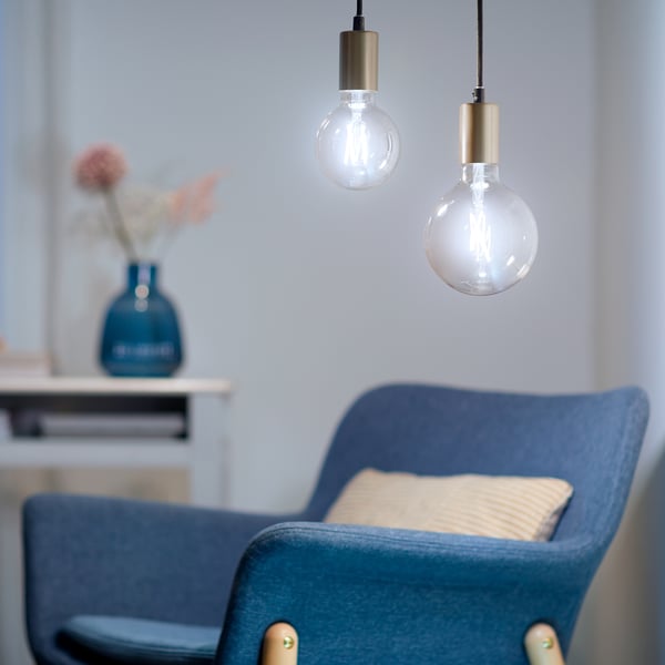 WiZ smartlampa globe, E27, klar glas, tunebar vit - vittonade nyanser av ljus, Wi-Fi, 2700-6500 K, 806 lm, 12,5cm