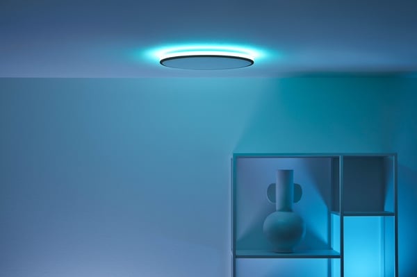 WiZ Rune -taklampa, svart, RGBW alla färger och nyanser av vitt ljus, Wi-Fi, 40 cm