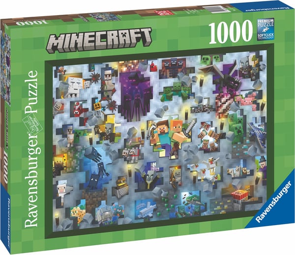 Minecraft Mobs - pussel, 1000 bitar