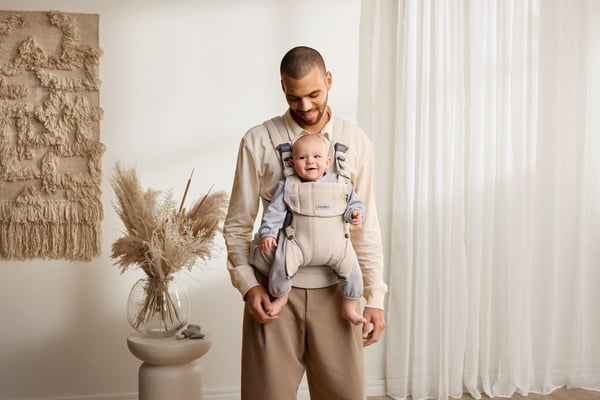 BabyBjörn Harmony Woven Mélange bärsele, ljus beige