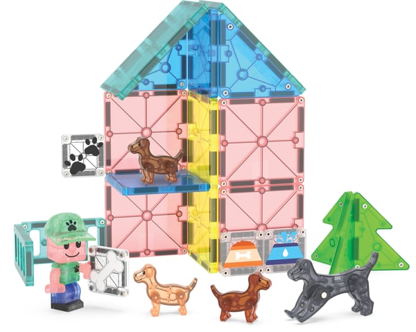 MAGNA-TILES® Hundpark magnetbyggsats, 27 delar