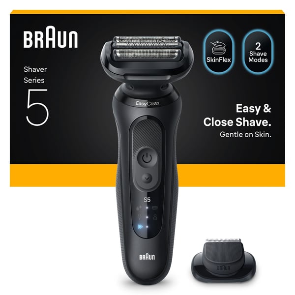 Braun Series 5, 52-N1200S Wet&Dry -rakapparat med skäggtrimmertillbehör