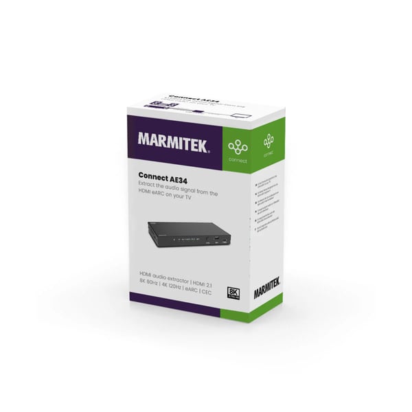 Marmitek Connect AE34 HDMI eARC-ljudsplitter och ljudseparator