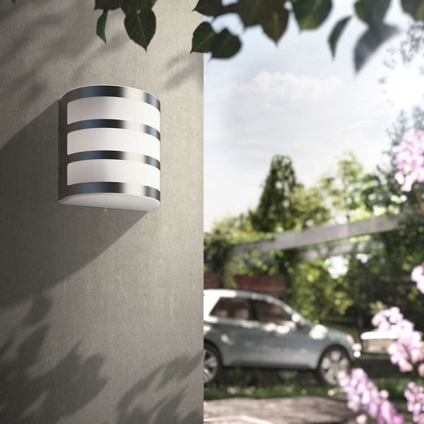 Philips Calgary LED-vägglampa, 3 W, rostfritt stål