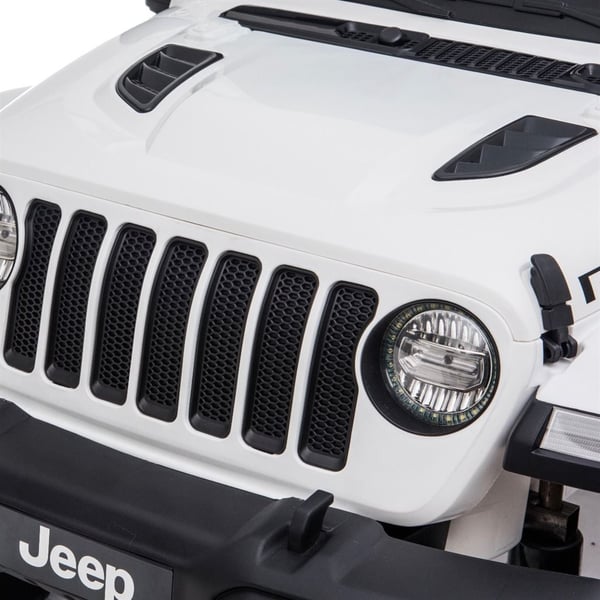 Jeep Wrangler Rubicon 12V -elbil, vit
