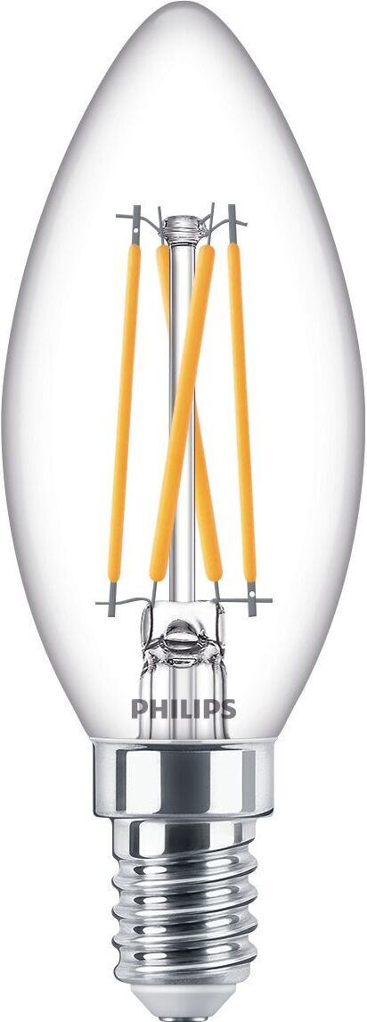 Philips Warm Glow LED-lys, E14, 2200-2700 K, 340 lm, dæmpbar, klar overflade