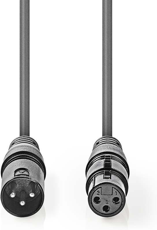 Nedis 110 ohm XLR - XLR -kabel, 1 m
