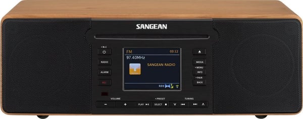 Sangean DDR-66BT -bordradio med CD-afspiller, nøddebrun