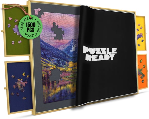 Puzzle Ready - Träpusselbräda, 1500 bitar