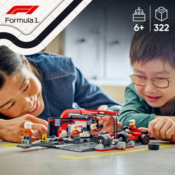 LEGO City 60443 – F1-boxstop og pitcrew samt Ferrari-bil