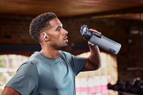 SHOKZ OpenFit 2+ trådlösa öronbygelhörlurar, svart