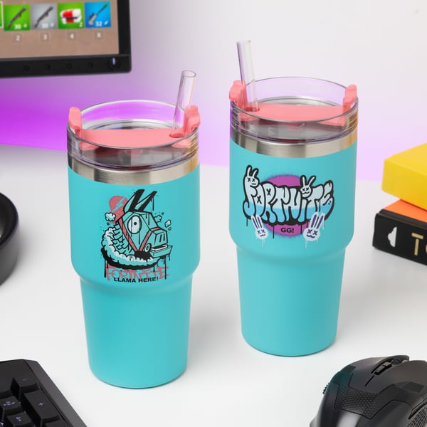 Paladone Fortnite Gamer Cup dricksflaska/termosmugg, 600 ml