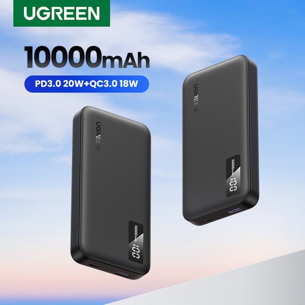 Ugreen 10 000 mAh powerbank med snabbladdning