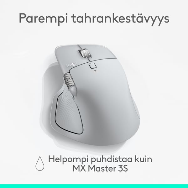 Logitech MX Master 4 mus, ljusgrå
