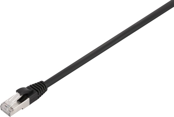 Fuj:tech CAT6A S/FTP -nätverkskabel, 10 m, svart