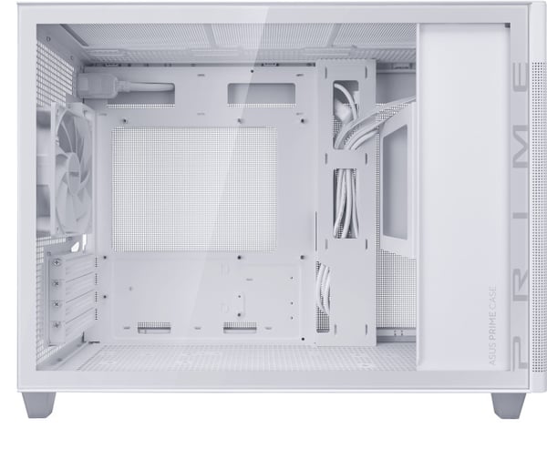 Asus Prime AP201 TG Micro-ATX-kabinet med vindue, hvid