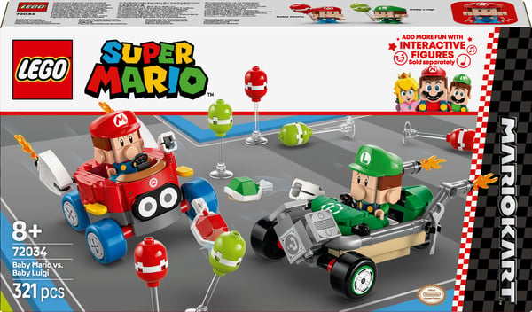 LEGO Super Mario 72034 – Mario Kart™ – Baby Mario mot Baby Luigi