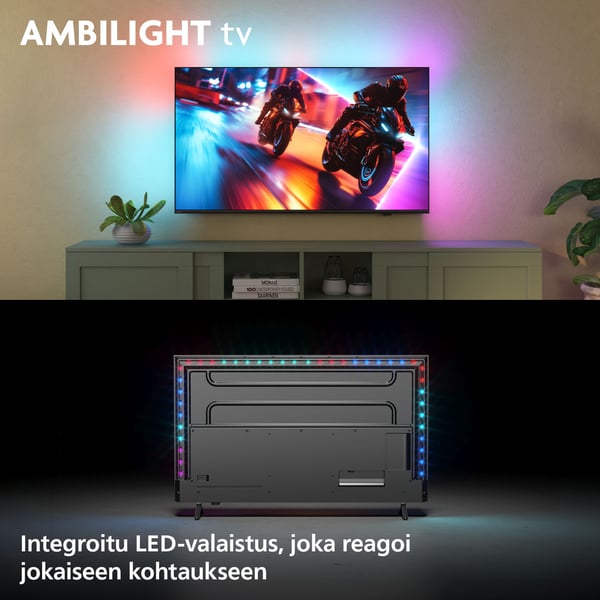 Philips 65" MLED910 – 4K QD Mini-LED Ambilight TV