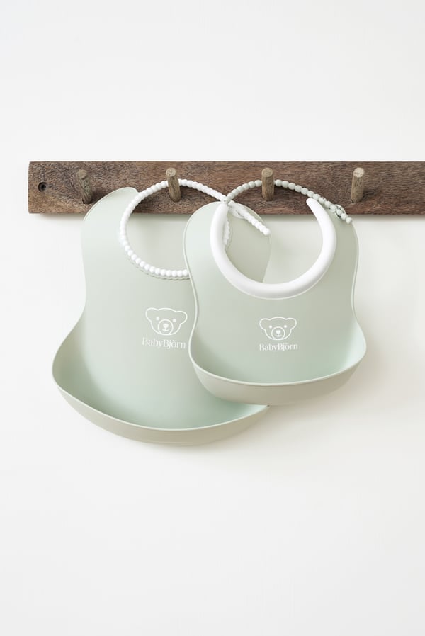 BabyBjörn Baby Haklapp, 2 st, Powder Green