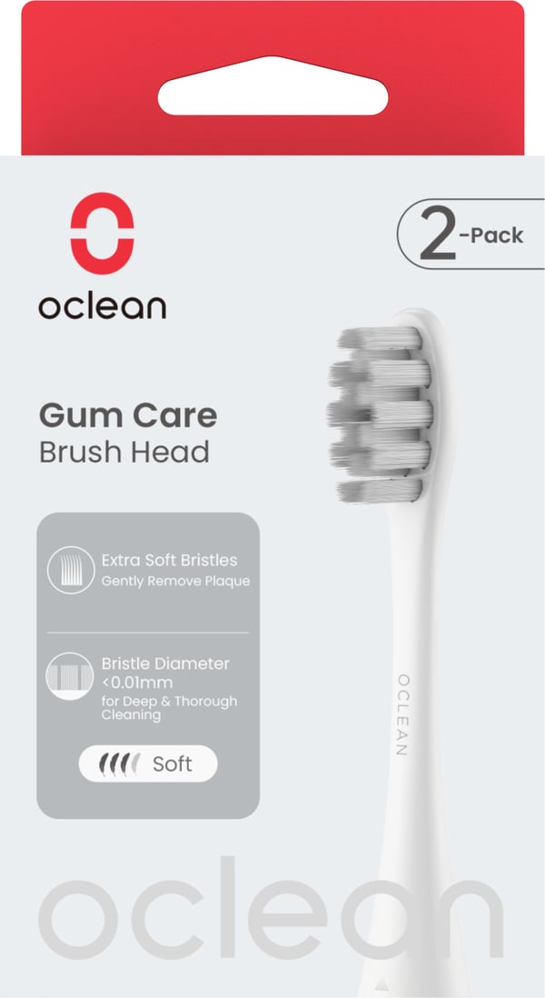 Oclean Ultra Tandköttspleie borsthuvuden, 2 st, vit