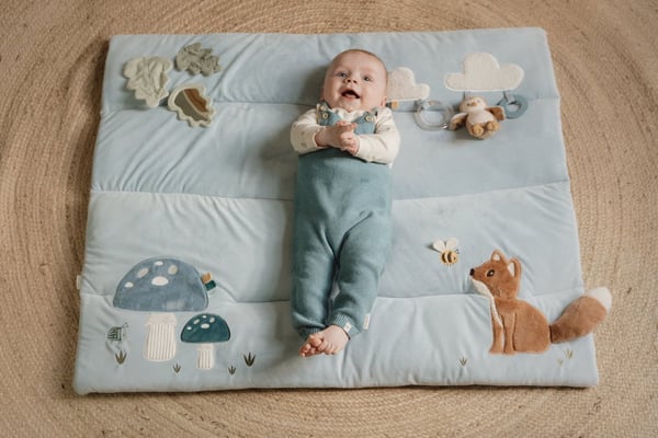 Little Dutch Skogsvänner Lekmatta, ljusblå