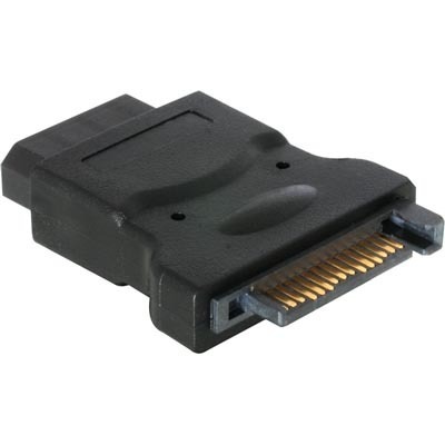 DELTACO strømadapter 15-pin SATA hanstik til 4-pin molex hunstik