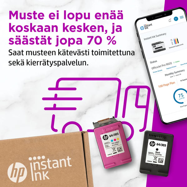 HP 62 -bläckpatron, svart