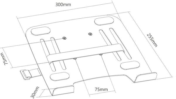 InLine Notebook Mount -tillbehör med Vesa 75-fäste
