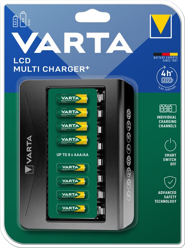 Varta LCD Multi Charger+ -laddare Varta LCD Multi Charger+ -laddare