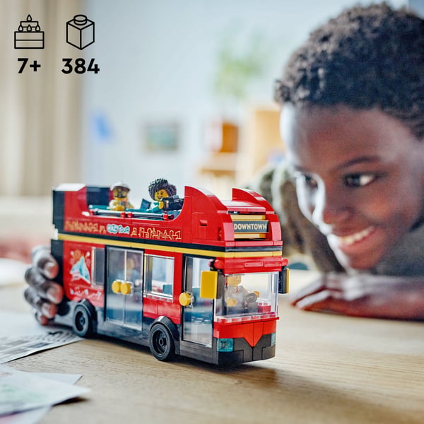 LEGO City Röd dubbeldäckare för sightseeing Leksak 60407