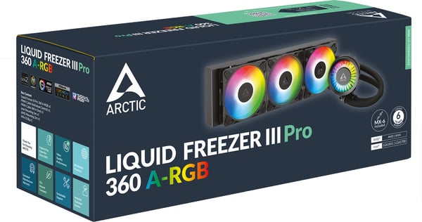 Arctic Liquid Freezer III Pro 360 A-RGB vätskekylningssystem, svart
