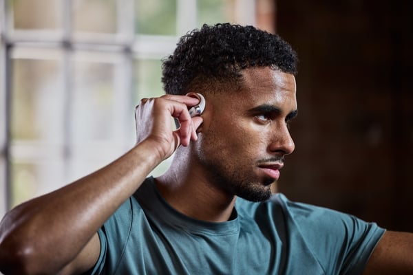 SHOKZ OpenFit 2+ trådlösa öronskåpshörlurar, grå