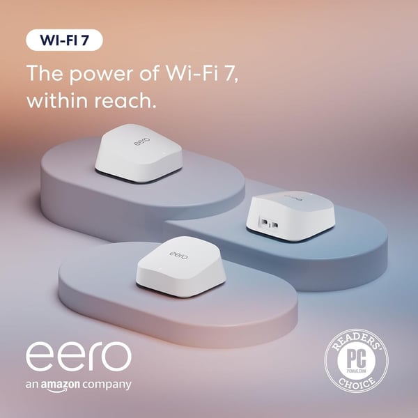eero 7 BE5000 Dual-Band Wi-Fi 7 mesh-system, 3 st