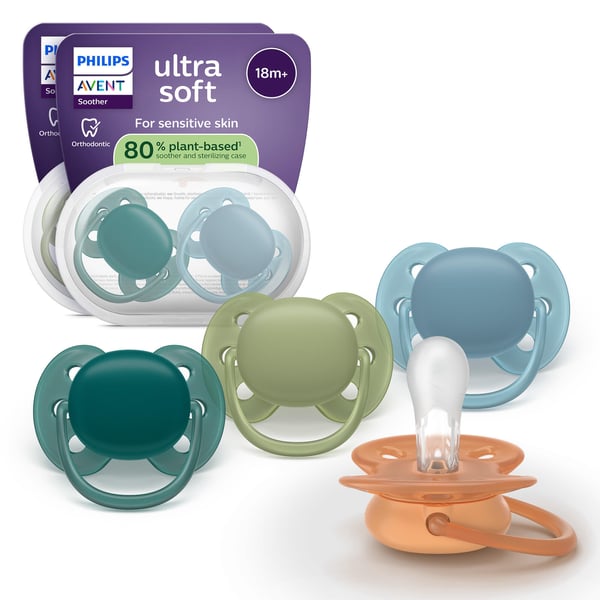 Philips Avent Ultra Soft napp, över 18 mån, 4 st, flerfärgad