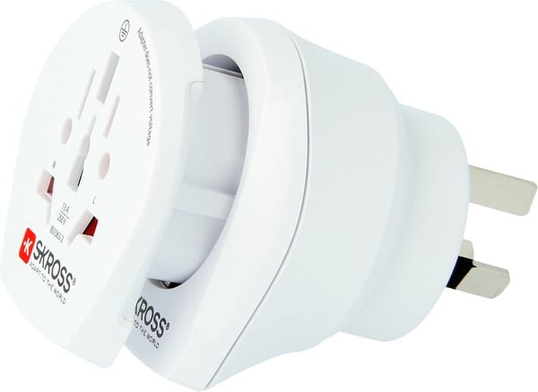 SKROSS Combo World rejseadapter Australien/Kina 2in1, Australien og Europa