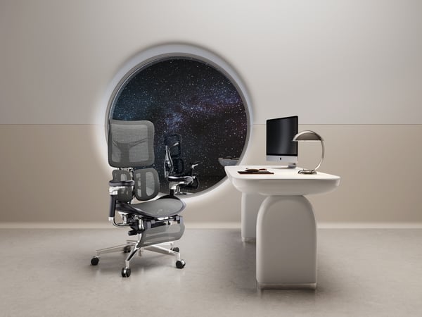 Sihoo Doro S300 - ergonomisk kontorsstol med fotstöd, svart