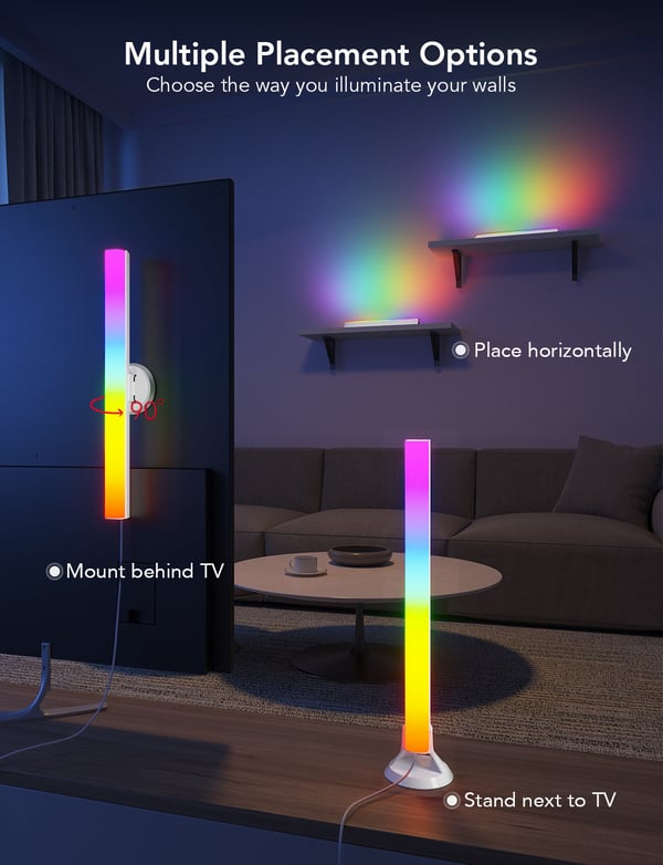 Govee RGBIC TV-lysstribe smart belysning, 40 - 70" TV-apparater