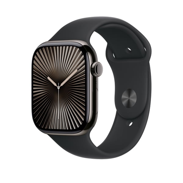 Apple Watch 46 mm svart sportarmband, M/L
