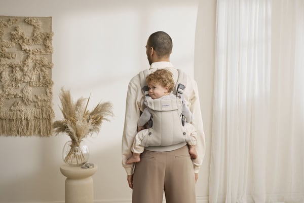 BabyBjörn Harmony Woven Mélange bärsele, ljus beige