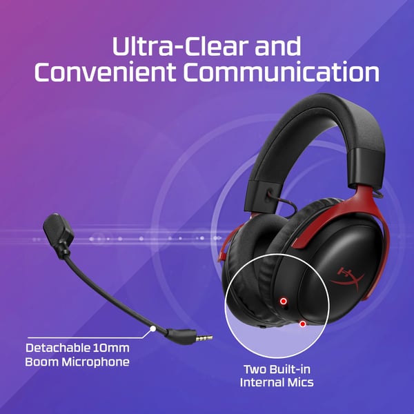 HyperX Cloud III S trådlösa spelhörlurar, svart