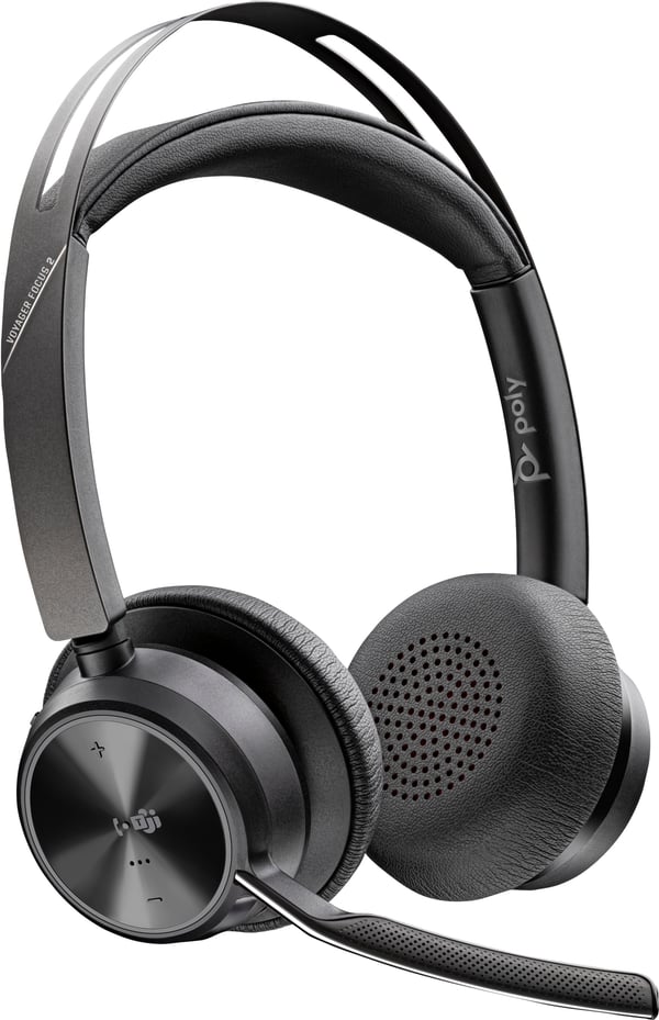 Poly Voyager Focus 2 - Bluetooth-hörlurar med mikrofon, Microsoft Teams-certifierad (9T9J4AA)