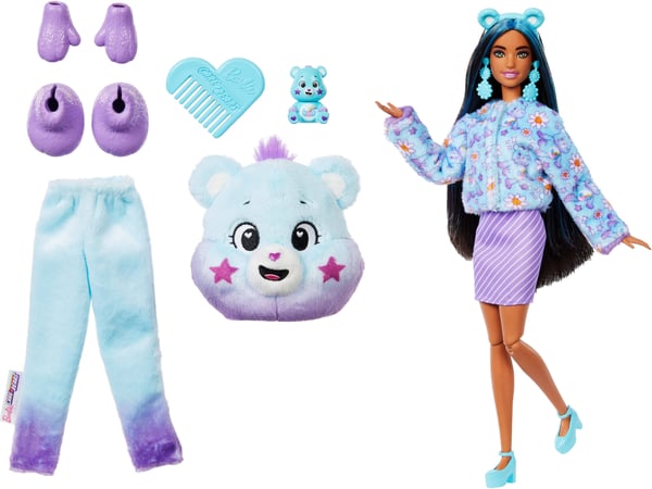 Barbie Cutie Reveal Nallebjörn Modedocka, lila