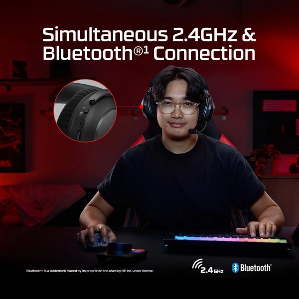 HyperX Cloud Alpha 2 trådlösa spelhörlurar, svart